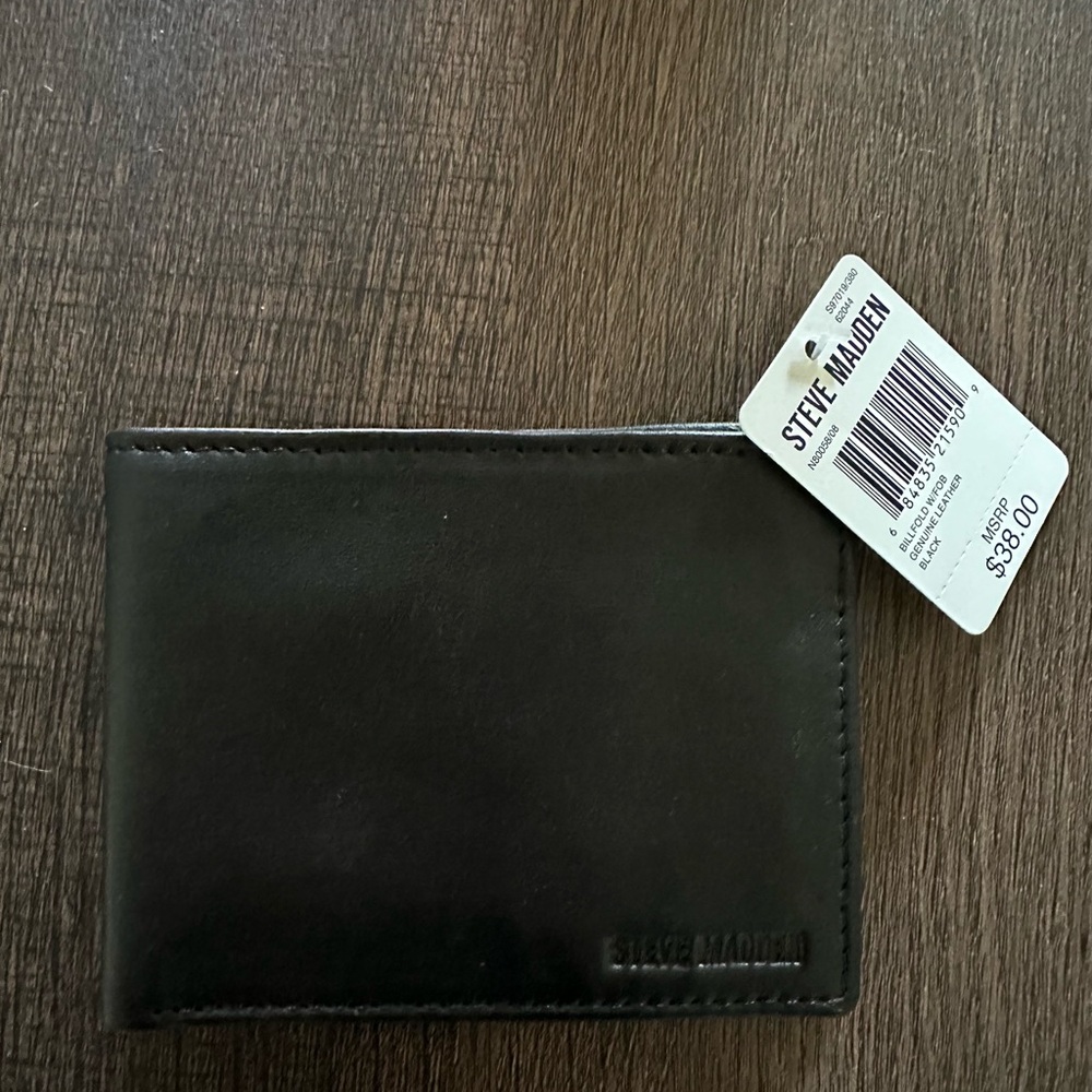 Steve Madden Black Leather Wallet